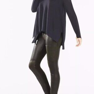 BCBG Maxazria Deep Olive Women’s Skinny Fitted Leather pants in S